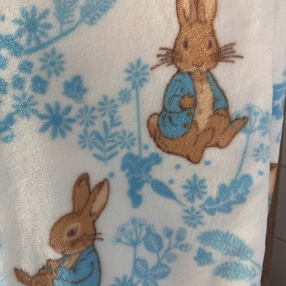🐰 Blue & White Peter Rabbit 🐰 Throw Blanket - Picture 3 of 6